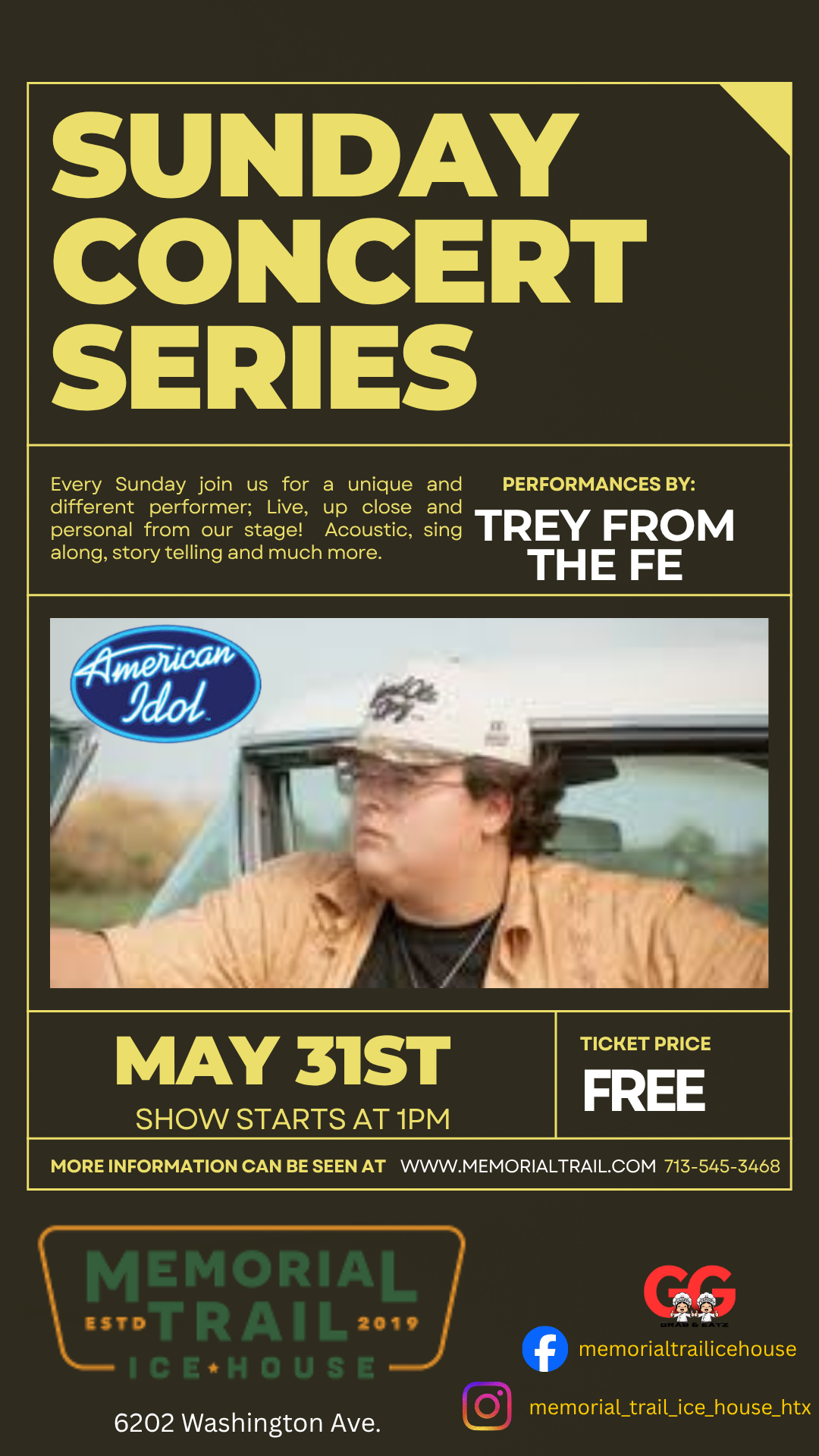 Sunday Concert Series — Trey From The Fe, May 31