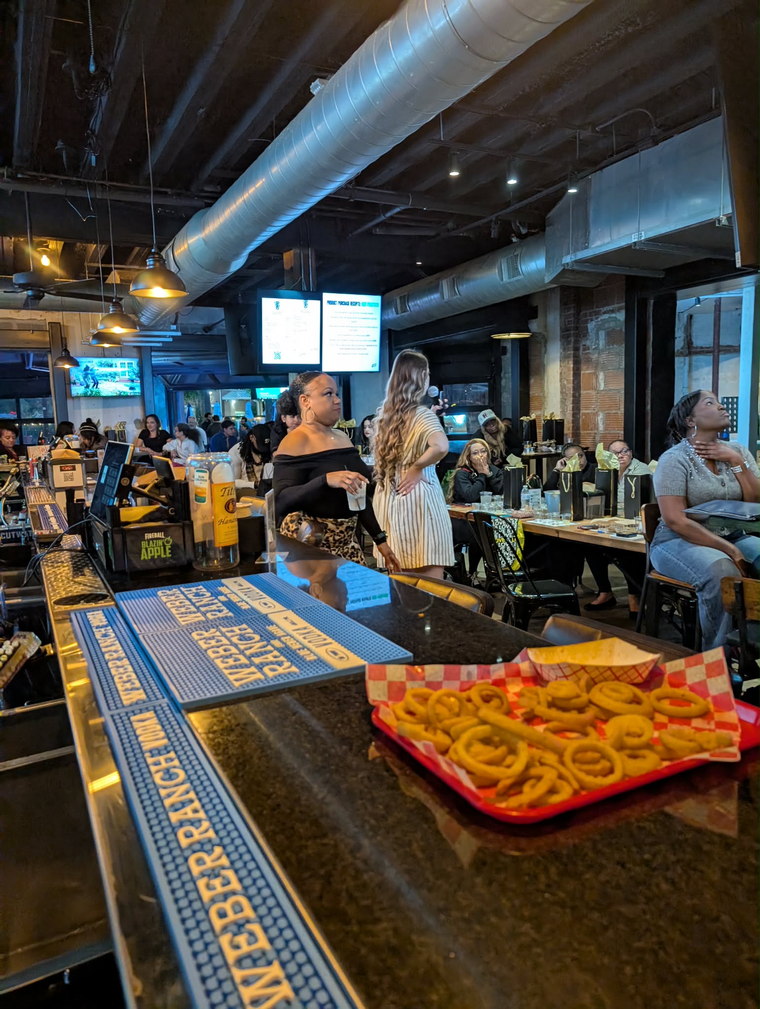 Food and drinks served at the Memorial Trail Ice House bar